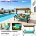 thumbnail image 2 of YLLN Porch Swing Cushions With Backrest, Thicken Waterproof Outdoor Bench Cushion, Patio Swing Cushion Replacement, 2-3 Seat, For Outdoor Indoor Garden Furniture（40" x 71",Lake Blue）, 2 of 8