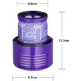 thumbnail image 3 of Leadaybetter Paquete De 4 Filtros Hepa Lavables De Repuesto Para Aspiradora Inalámbrica Dyson V10 Sv12 Cyclone Animal Absolute Total Clean Aspiradora Inalámbrica Reemplazar # Dy-969082-01, 3 of 5