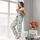 thumbnail image 5 of Balery Lilies Flowers Pantalones de pijama para mujer, pijamas ultraligeros, pantalones de estar por casa-XX-Large, 5 of 6