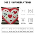 thumbnail image 5 of RUIYC Valentines Day Pillow Covers for Valentines Decor Red Black Stripes Love Heart You Valentines Day Throw Pillows Decorative Cushion Cases Valentine Decorations, 5 of 5