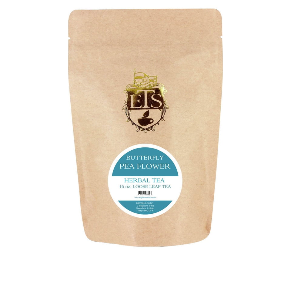 English Tea Store Butterfly Blue Pea Flower Herbal Tea - Loose Leaf 4oz