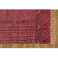 thumbnail image 7 of Casavani Hand Block Printed Cotton Dhurrie Red Living Room, Bedroom, Dining Room Carpets 4x7 feet, 7 of 7