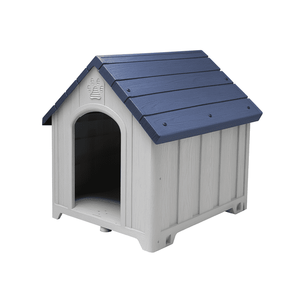 Casa Para Perro De Plástico Exterior Azul Razas Medianas - Azul Marino