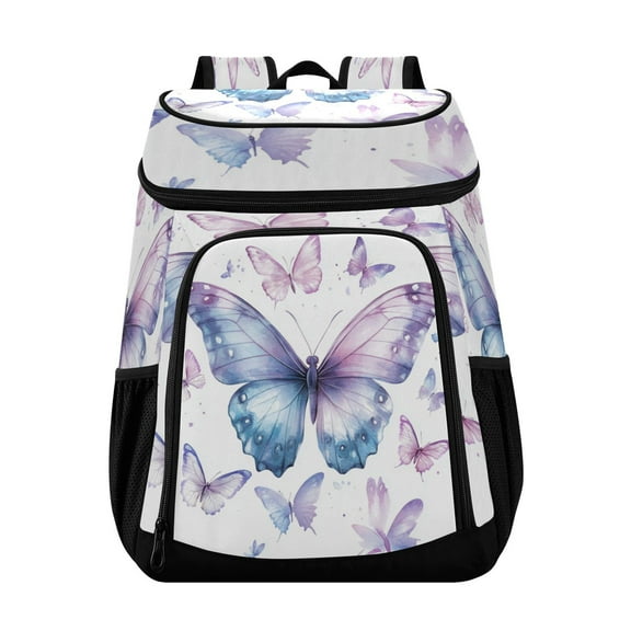 36 Can Capacity Insulated Backpack Cooler Lunch Bag for Picnics, Camping A Flock Of Butterflies
