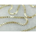 thumbnail image 3 of RM 14K Solid Yellow Gold Box Necklace, Real Gold Chain with Lobster Lock, 3 of 9
