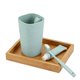 thumbnail image 2 of Portacepillos de dientes para pareja, para el hogar, viajes y hoteles; vaso cuadrado para enjuague bucal, 2 of 8
