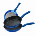 thumbnail image 1 of TG Set of Frying Pans - 3 pcs - Non Stick - Blue Blue, 1 of 1
