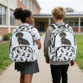thumbnail image 4 of DISNIMO Dachshund Print 17 Inch School Backpack for Boys Girls, Multi Compartments Bookbag for Elementary & Middle School Students Lightweight Travel Daypack, 4 of 7