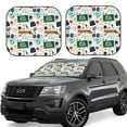 thumbnail image 6 of Kdxio Back To School A Print 2-Piece Sun Shade Front Windshield - Foldable Car Front Window Sunshades for Most Sedans SUV Truck, 6 of 6