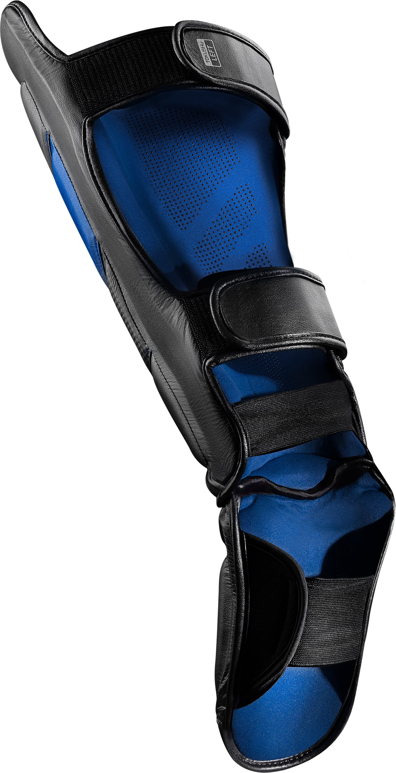 Hayabusa T3 Striking Hook and Loop Vylar MMA Shin Guards - Medium - Black/Blue