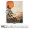 thumbnail image 4 of Fenyluxe Abstract Mountain and Trees Soft Cozy Printed Blanket & Throw for All Seasons Lightweight Soft Blanket 60x80in, 4 of 6