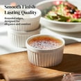 thumbnail image 3 of Aovky Ramekins 8 Oz Oven Safe, Creme Brulee Ramekins Set of 6 for Broiler, Microwave, Pudding Custard Cups Ceramic Baking Bowls Souffle Dishes for Dessert, Ice Cream, Snack, White, 3 of 6