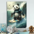 thumbnail image 2 of Designart Panda Surfing Canvas Wall Art, 2 of 5