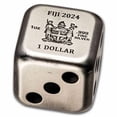 thumbnail image 2 of 2024 Fiji 1 oz AG $1 Year Of The Dragon Dice Coin w/ Box & COA, 2 of 4