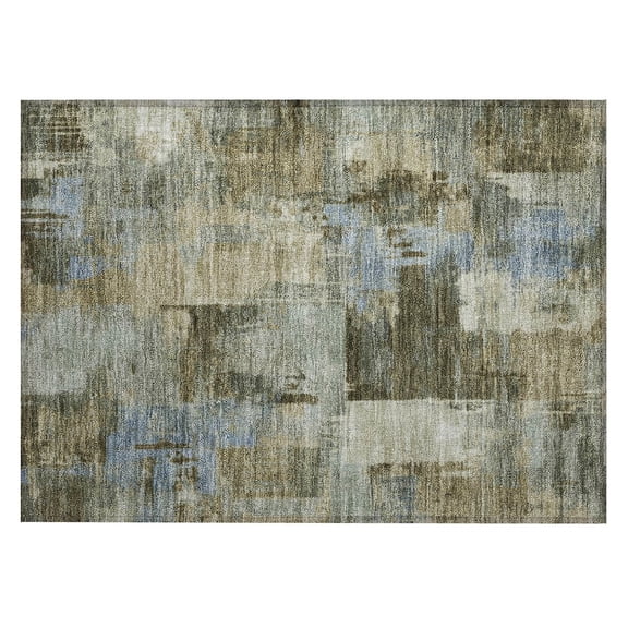 Dalyn Rugs Machine Washable Indoor/Outdoor Chantille ACN2069 Green 1'8" x 2'6" Rug