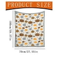 thumbnail image 3 of Weighted Blankets,Pumpkin Plaid Plush Blanket Lightweight And Soft Bedding Flannel Blanket, 3 of 9