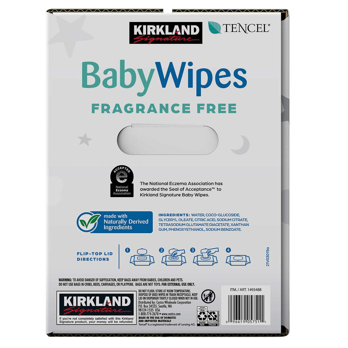 KIRKLAND SIGNATURE TENCEL BABY WIPES 900 PACK ESSENTIALS ULTRA SOFT DAILY USE 