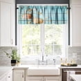 thumbnail image 3 of Ocean Beach Theme Window Valance Curtain,Starfish Seashells Coral, Decorative Curtain Valance for Kitchen Bedroom Decor with Rod Pocket, 3 of 5