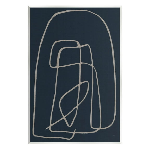 Stupell Industries Modern Squiggle Line Form Graphic Art Unframed Art Print Wall Art, Design by Susan Jill