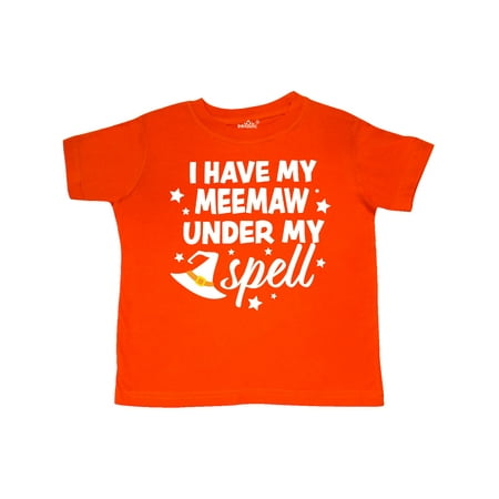 

Inktastic I Have My Meemaw Under My Spell with Cute Witch Hat Gift Toddler Boy or Toddler Girl T-Shirt