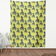 thumbnail image 3 of Ambesonne Octopus Fabric by the Yard Upholstery, Abstract Characters, 1 Yard, Pale Yellow Cadet Blue, 3 of 4
