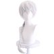 thumbnail image 1 of Peluca genérica para cosplay, trenzada en blanco plateado, 35 cm, resistente al calor, 1 of 3