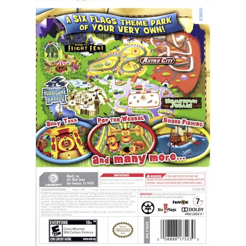 groentje Oorlogsschip koffer Six Flags Fun Park - Wii - Walmart.com