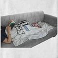 thumbnail image 6 of Family Soft Flannel Fleece Throw Blanket, Vintage Greeting Card Inspired Design with a Words About Family and Love, Cozy Plush for Indoor and Outdoor Use, 50" x 60", Black Pale Blue Red, by Ambesonne, 6 of 6