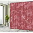 thumbnail image 4 of Ambesonne Jurassic Shower Curtain, Dinosaur Illustration Art, 69"Wx70"L, Dark Pink, 4 of 4