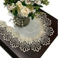 thumbnail image 2 of Lace Oval Table Runner Embroidered Table Topper Lace Doilies Doily Oval Dresser Scarf, 2 of 2