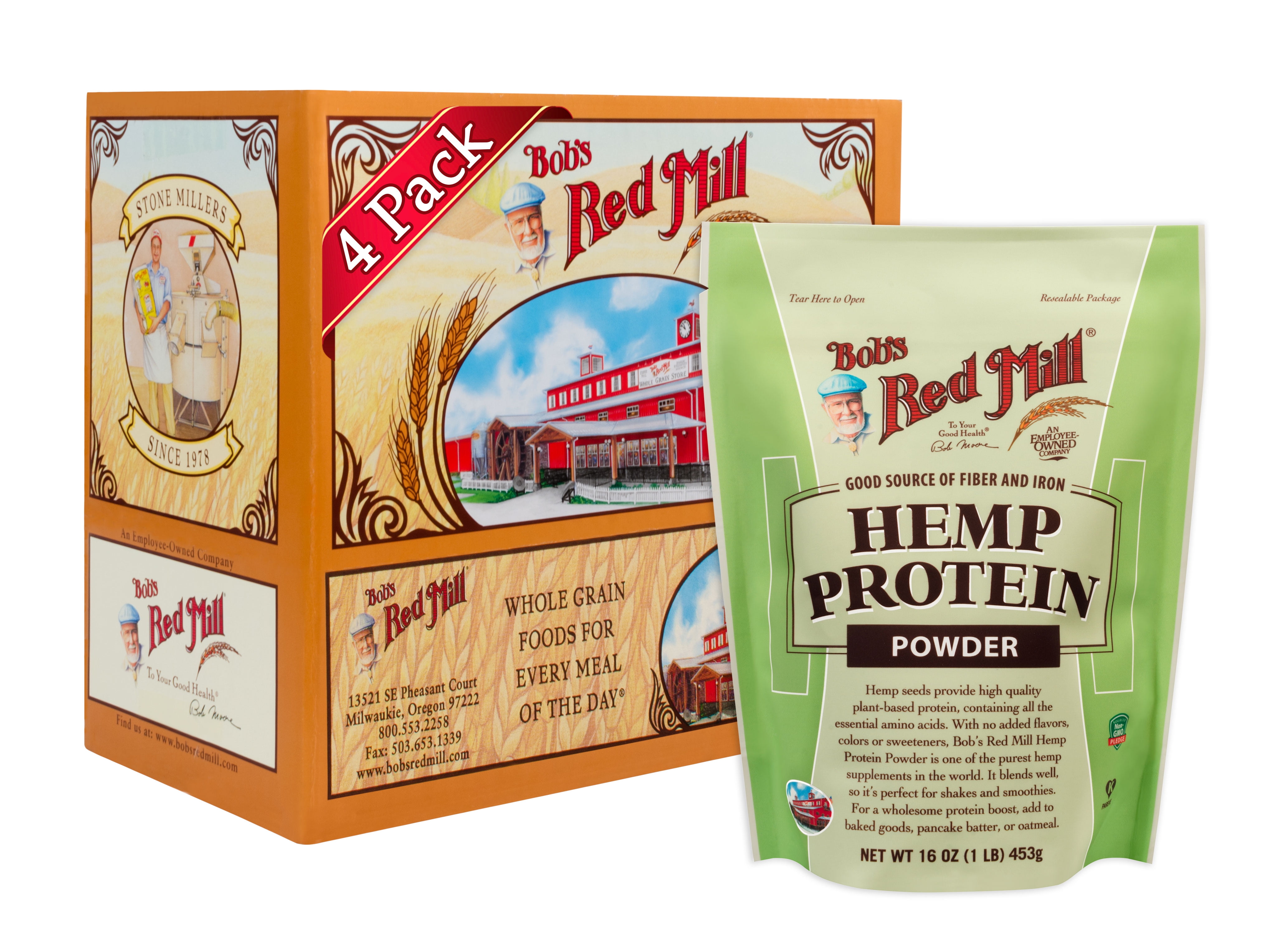 Bob'S Red Mill Hemp Protein Powder 16 oz. (4 count)