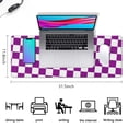thumbnail image 5 of Orange Retro Chess Board Desk Mat - Gaming Mouse Pad with Non-Slip Base & Durable Stitched Edges, Extra Large for Office, Computer, Keyboard - 31.5x11.8in., 5 of 7