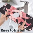 thumbnail image 6 of Xecao Chibi Axolotl Sakura Fantasy for Kitchen Sink Splash Guard Faucet Mat , Faucet Guard & Draining mat, (15" X 5.5" ), 6 of 7