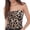 A-Khaki461, variant on Women's Sequin Tube Top Strapless Leopard Print Blouse Sparkly Trendy Going Out Tee