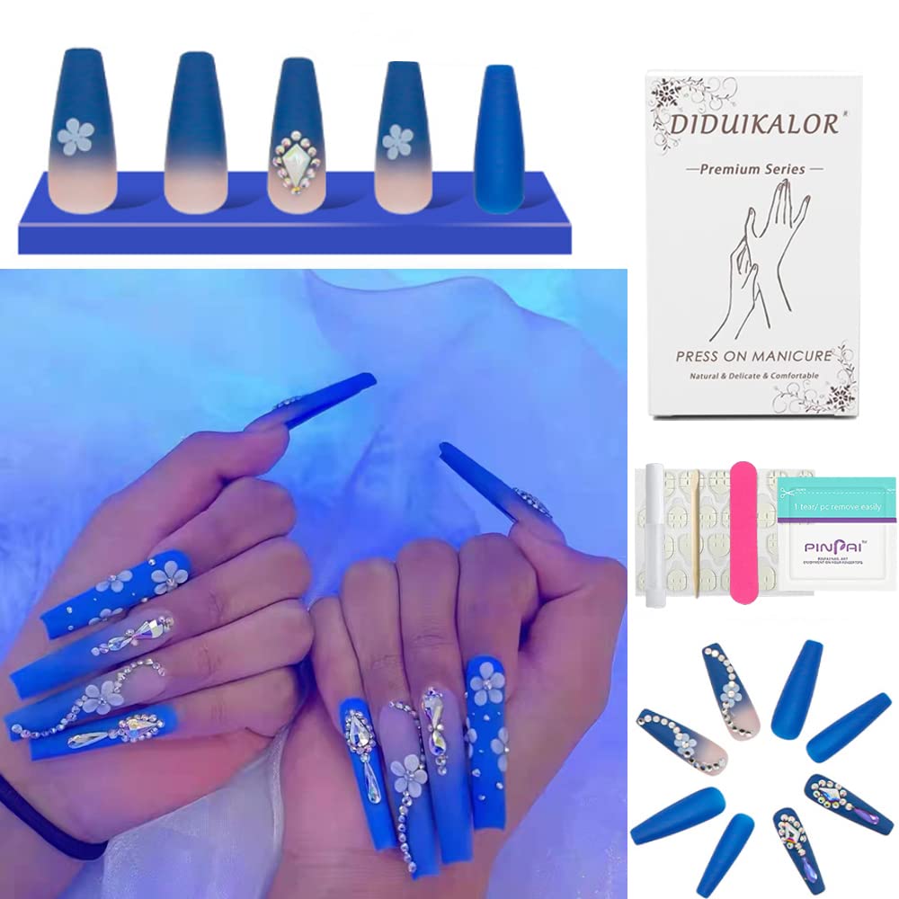 Press On Nails Long, Glue on nails with Nude Snake Pattern, Coffin