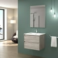 thumbnail image 2 of Ws Bath Collections Perla C60 Perla 24" Wall Mounted Single Basin Vanity Set - MultiColor, 2 of 5
