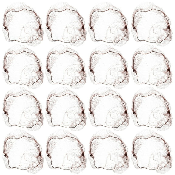 Pawsdot 50Pcs Hairnets Elastic Mesh Coffee Invisible Hair Net for Secure Hair Use