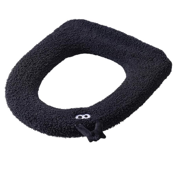 Cubierta de Asiento de Inodoro de Invierno Acogedora con Asas - ¡Suave, Lavable y Cómodo!