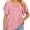 Pink 02, variant on Ladies Shirts Ruffle Loose Button up Tunic Tops for Women