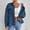 Blue, variant on Women's Corduroy Button Down Jacket Lantern Long Sleeve Coat Fall Winter Casual Outerwear with Pockets Wine L