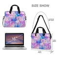 thumbnail image 3 of FORMRS 16" Laptop Bag Carrying Sleeve Case with Handle Travel Shoulder Briefcase, Pastel Pink Marble Pattern, 3 of 8