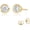 Yellow, variant on Certified Lab Grown Diamond Stud Earrings for Women and Men | Real 14K Yellow Gold 1/4 Ct Tw Bezel Diamond Studs