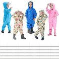 thumbnail image 3 of Chubasquero de una pieza para niños, bonito impermeable tridimensional a la moda con ala de sombrero, poncho reflectante para bebé, 3 of 5