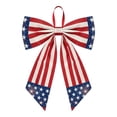 thumbnail image 2 of Nœud Rouge, Blanc et Bleu, Grands Nœuds Rouges Blancs et Bleus pour Décoration de Porte d'Entrée, Couronnes, Bandes du 4 Juillet. Décorations Patriotiques pour la Fête de l'Indépendance., 2 of 9