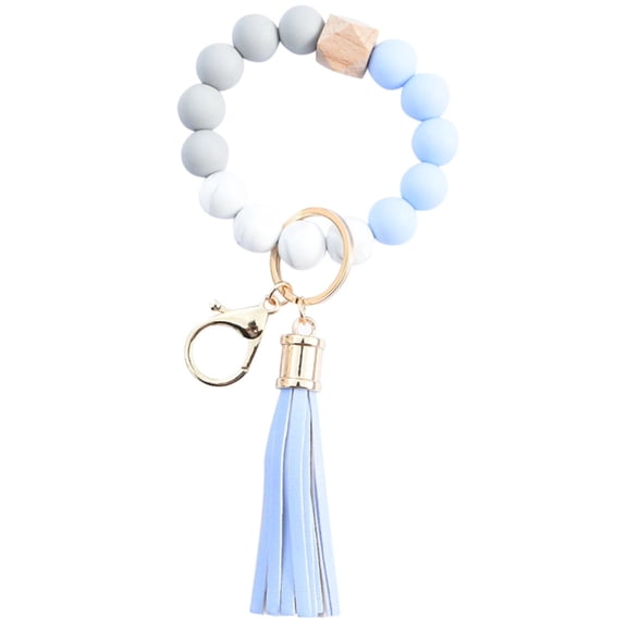 DESIGNICE Creative Keychain Bracelet Wristlet Key Ring Beaded Bangle Key Chains For Women