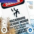 thumbnail image 4 of Hazardous Voltage Inside Can Shock, Burn Or Cause Injury Sign, OSHA Danger Sign, 24x36 Corrugated Plastic, 4 of 7