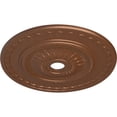 thumbnail image 3 of 29 1/2"OD x 3 5/8"ID x 1 5/8"P Sunflower Ceiling Medallion (Fits Canopies up to 5 5/8"), Hand-Painted Polished Copper, 3 of 5