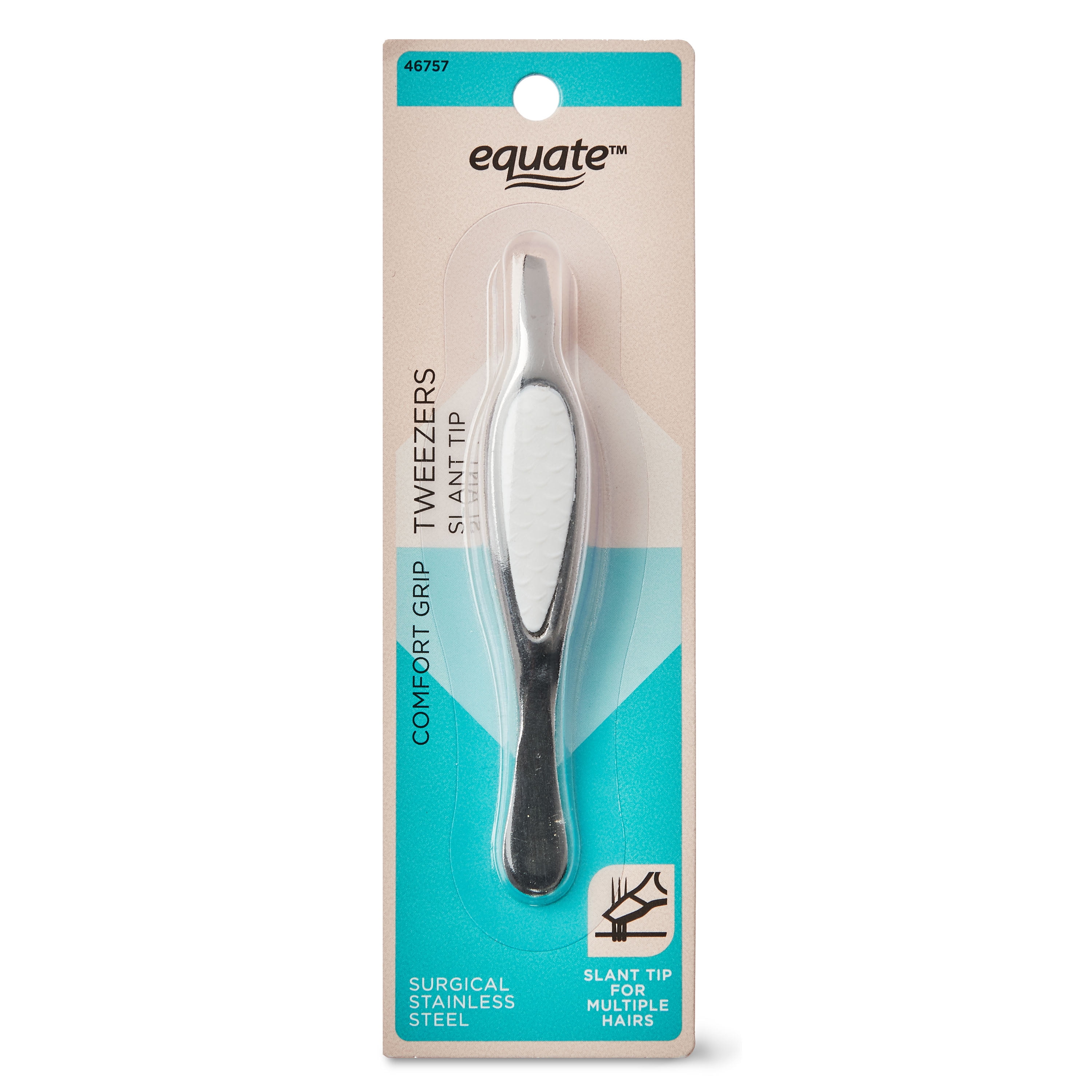 Equate Comfort Grip Slant Tip Tweezers