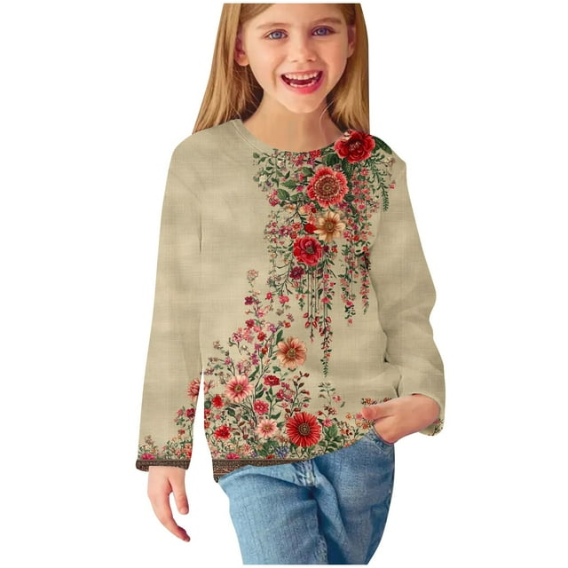 Lovzfmll Chandail à Col Rond à Manches Longues avec Graphique de Puissance pour Filles et Garçons, Chandail Décontracté pour Enfants, Motif Solide, Confortable pour Renforcer la Confiance des Petites Filles 4-5 Ans