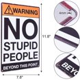 thumbnail image 4 of Retro Fashion Chic Funny Metal Tin Sign Advertencia No Stupid People Beyond This Point,11 Feliz Sencillez, 4 of 5